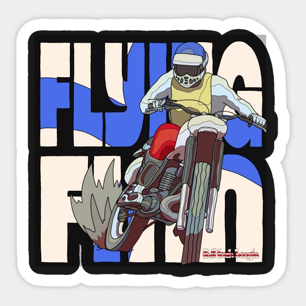 The Flying Finn Sticker by FullTuckBoogie